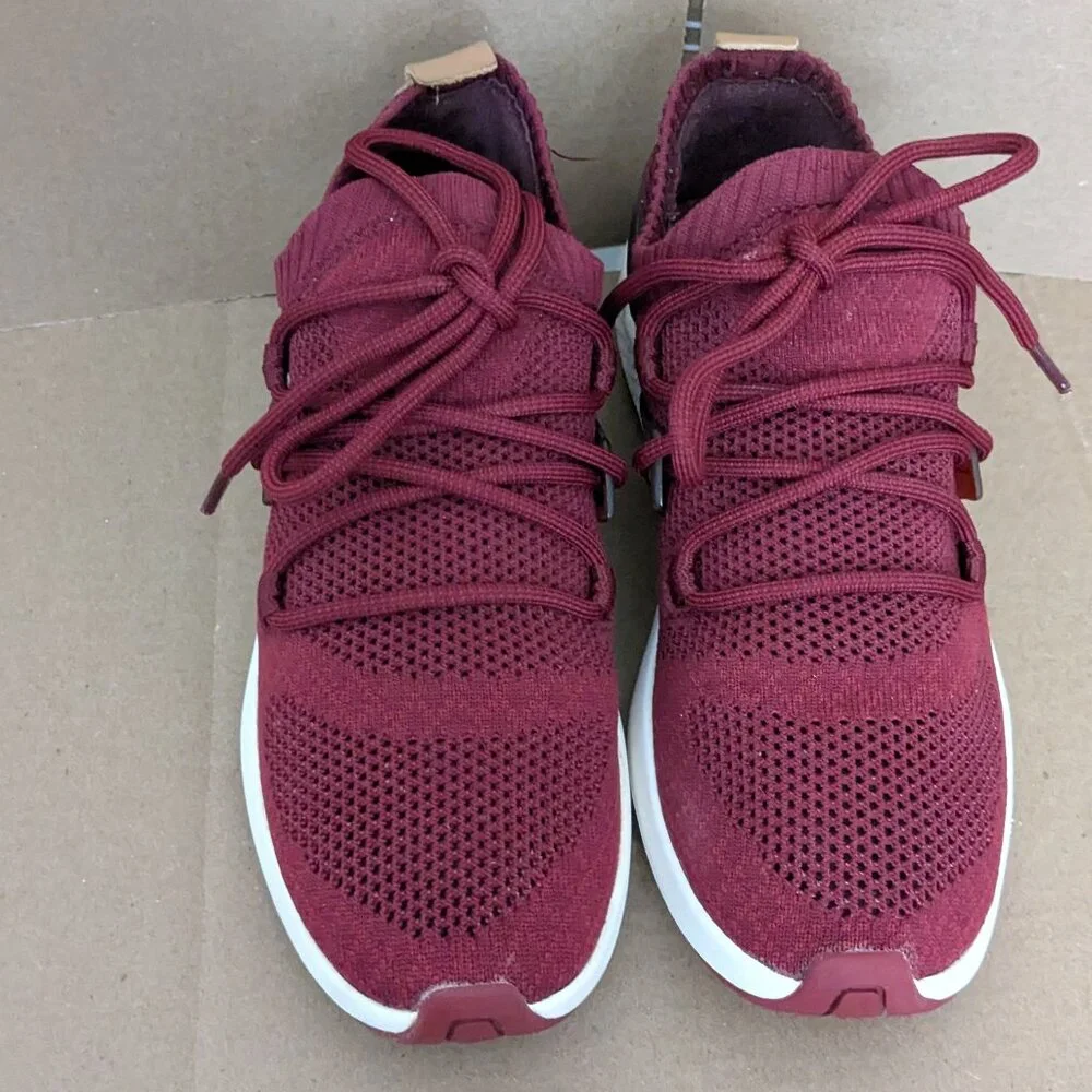 Timberland Sneakers Women's 8 Wine Red Flyroam Go Knit Tennis Shoes